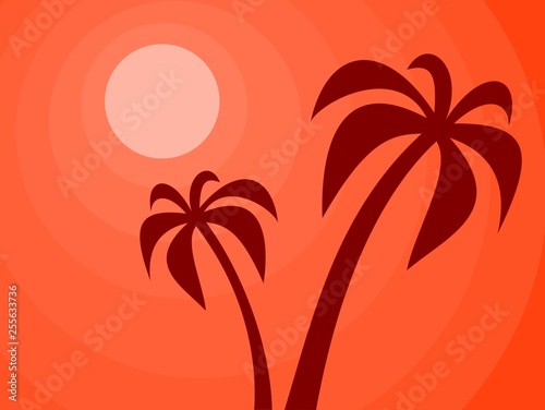 Sun and Palm Trees