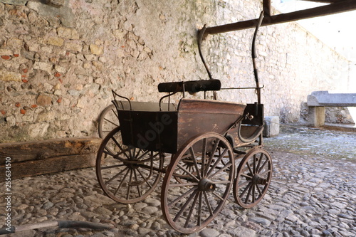 Old horse drawn carriage, Italy