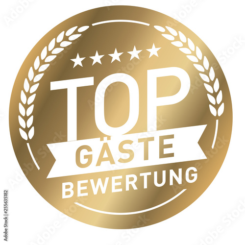 goldener Sticker Top Gästebewertung