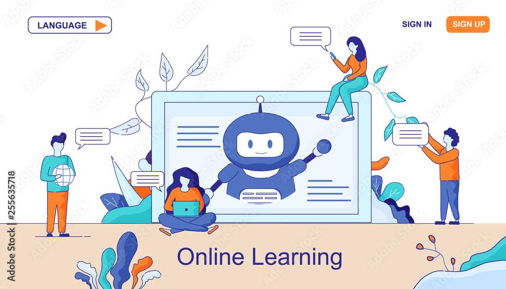 Web Page Chatbots Online Learning Data Application Web Page Chatbots Online Learning Data Application