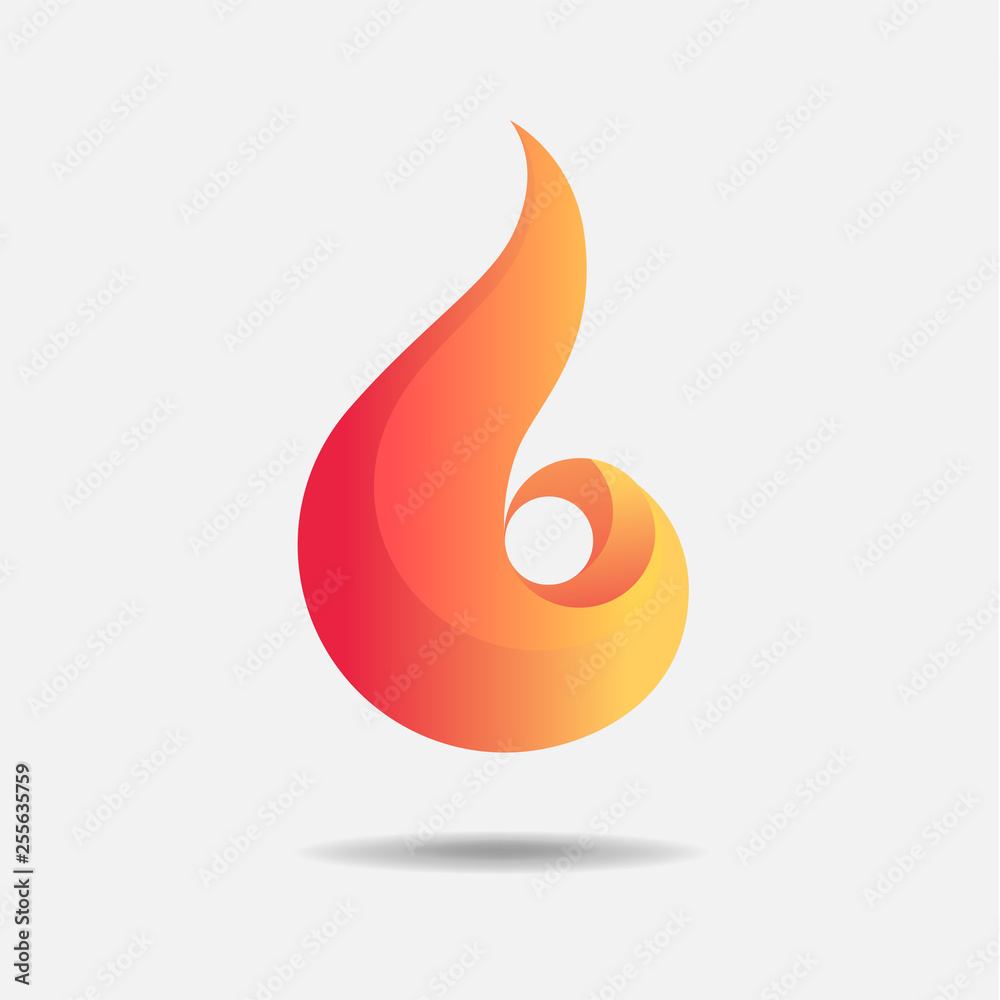 Abstract gradient logo. Vector illustration.