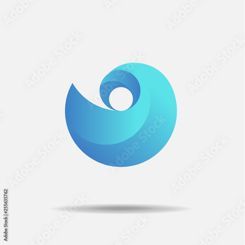 Abstract gradient logo. Vector illustration.