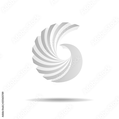 Abstract gradient logo. Origami logo. Vector illustration.