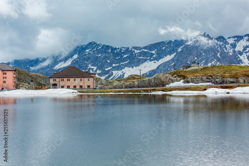 Spring lake on Gottardo pass, Switzerland