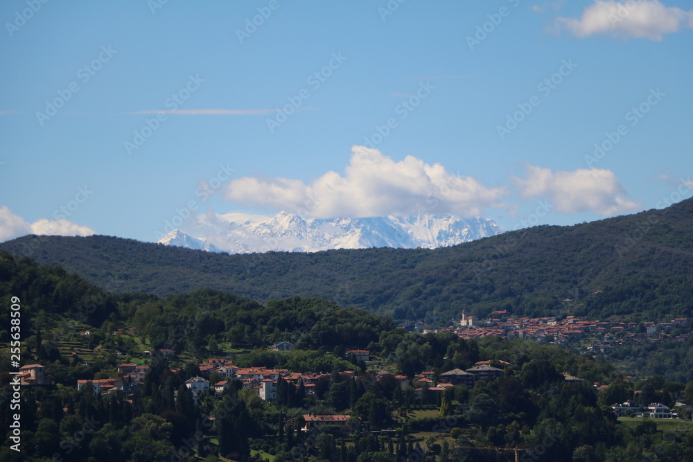 View to Monte Rosa in Italy