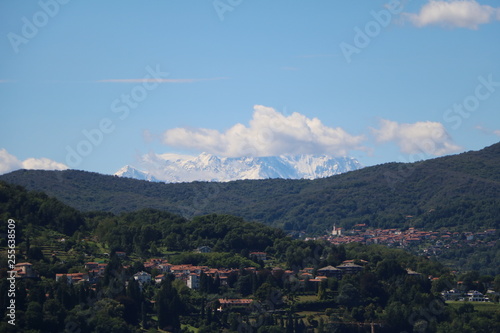 View to Monte Rosa in Italy
