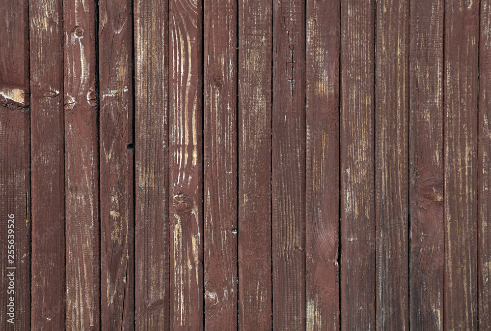 Naklejka premium Brown vintage painted wooden panel background