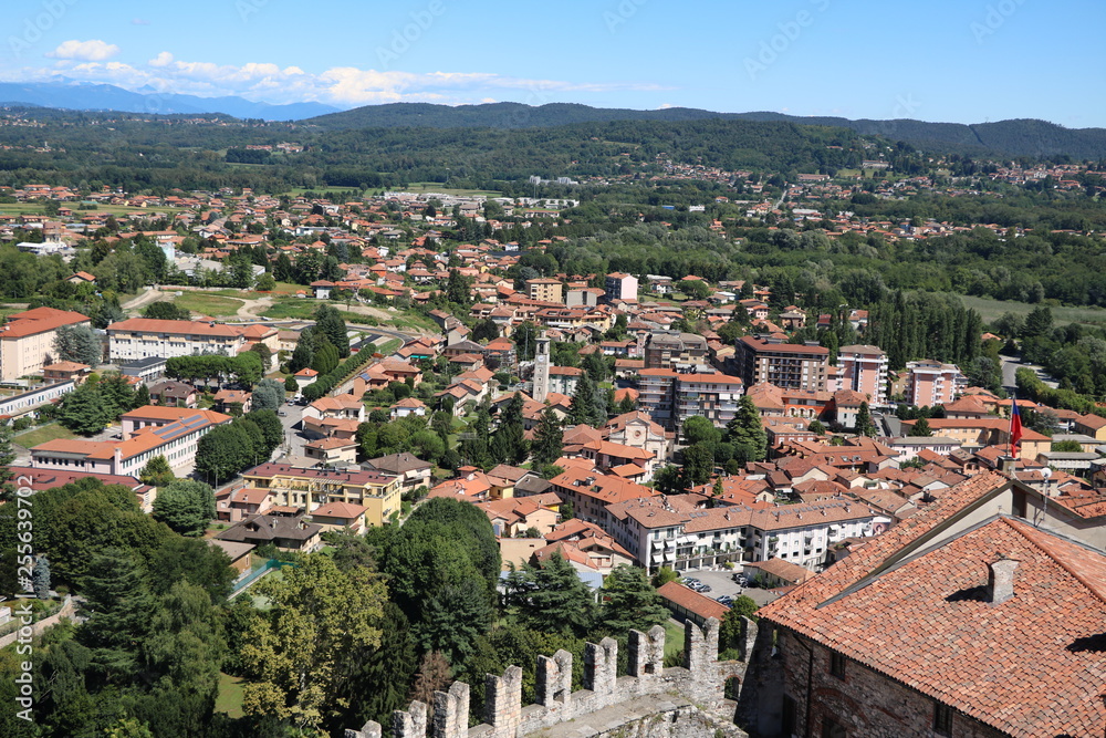 View to Angera from Rocca d'Angera at Lake Maggiore, Italy