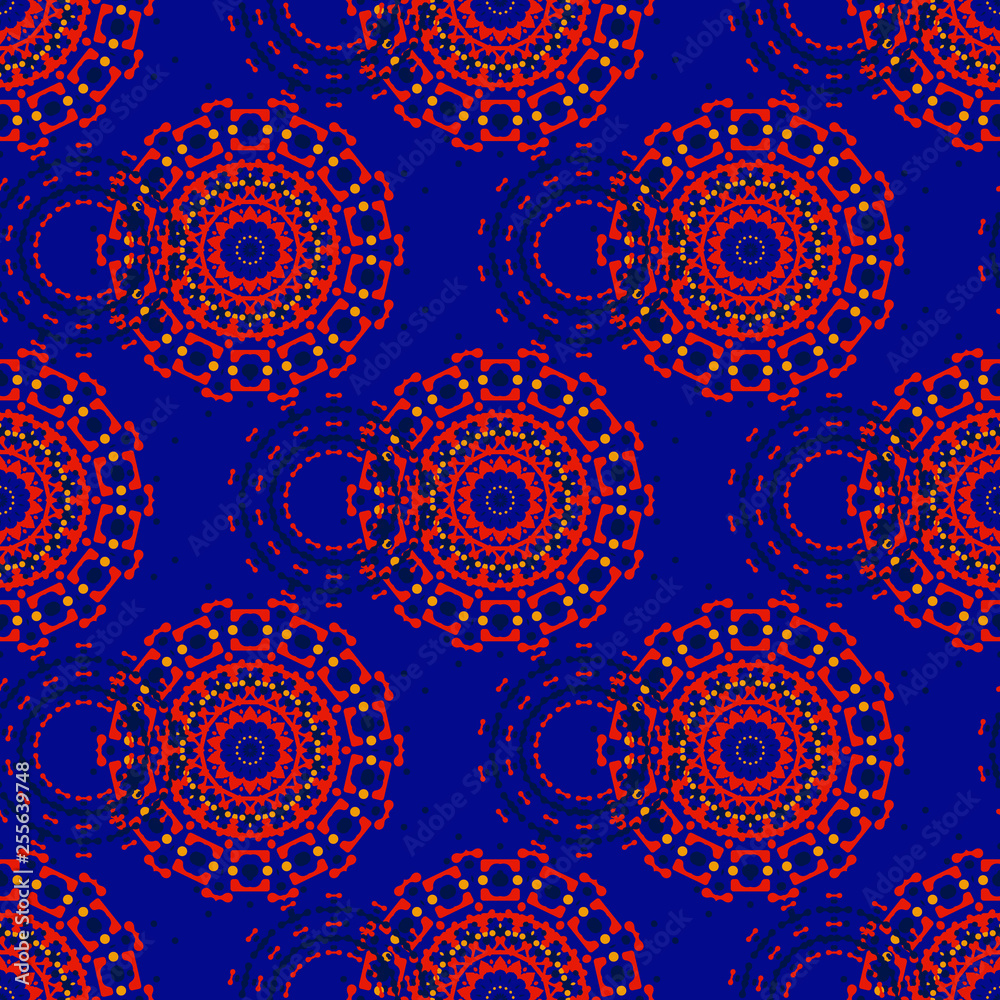 Vibrant circular seamless pattern Vibrant circular seamless pattern