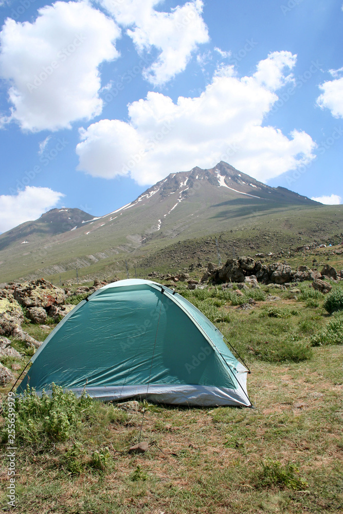 camping at mountain