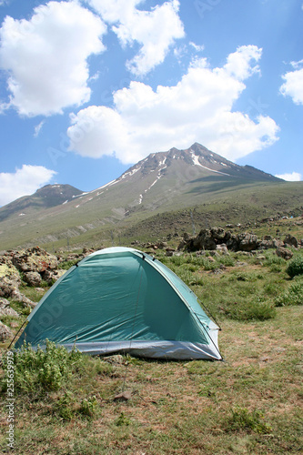 camping at mountain