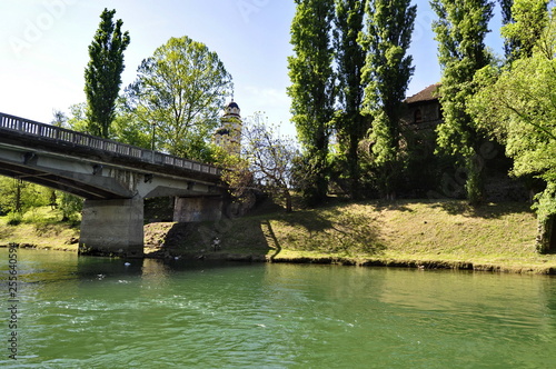 Vrbas River in Banja Luka, Bosnia and Herzegovina photo