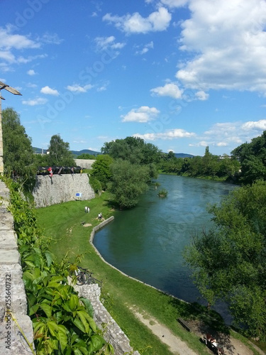 Vrbas River in Banja Luka, Bosnia and Herzegovina photo