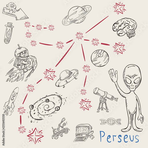 space coloring constellation_16_called with illustrations on science and science fiction themes