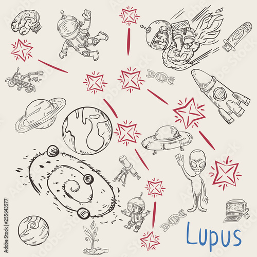 space coloring constellation_26_called with illustrations on science and science fiction themes