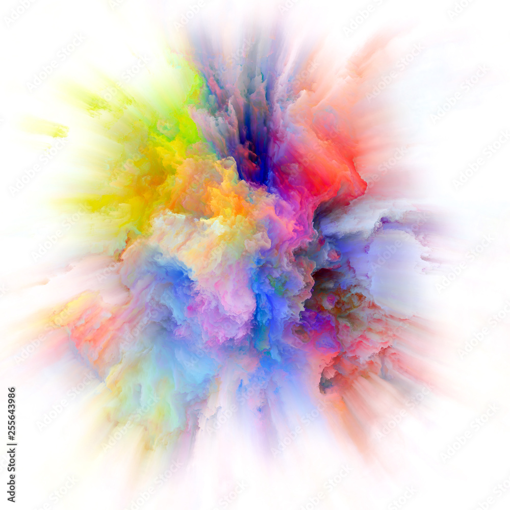 Fototapeta premium Acceleration of Colorful Paint Splash Explosion