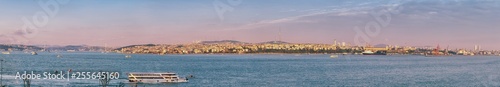 Long Exposure Panorama Asia part view of the Istanbul
