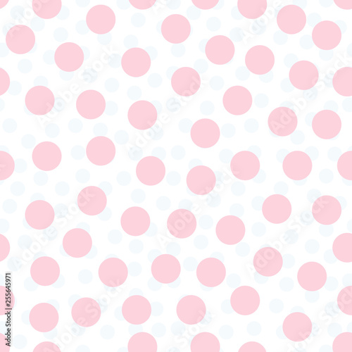 Wallpaper Mural Colored circles on white background. Seamless retro circle pattern. Dotted round seamless background, pattern, ornament for wrapping paper, fabric, textile, website, wallpaper. Vector illustration. Torontodigital.ca