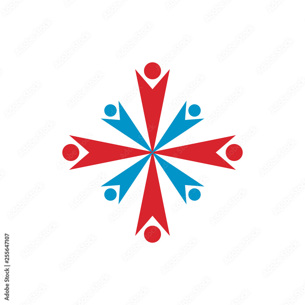 Community and adoption care logo design vector template Community and adoption care logo design vector template
