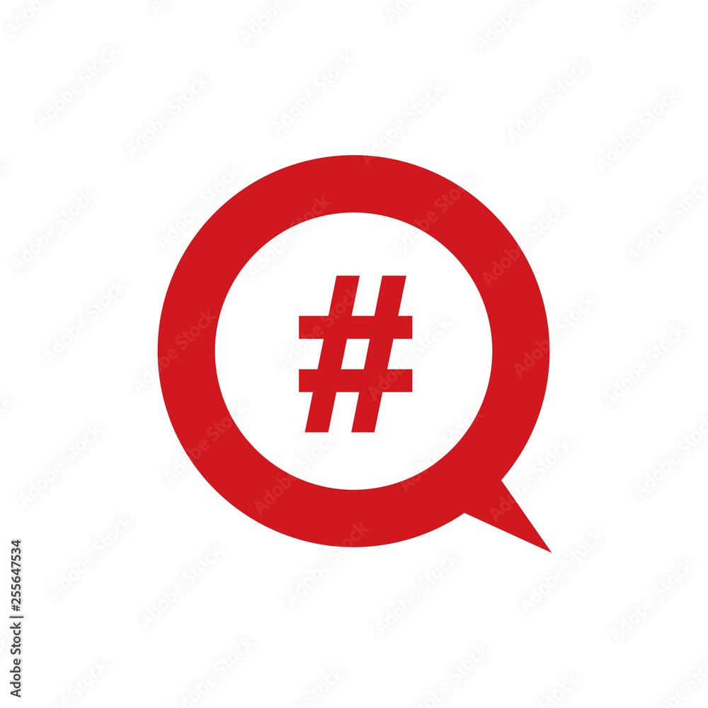 Obraz premium Hashtag icon logo template