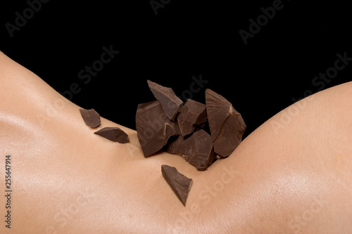 woman torso chocolate