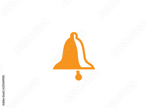 Bell ring golden for logo design illustration