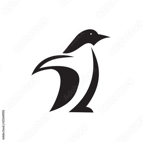 Penguin logo design vector template