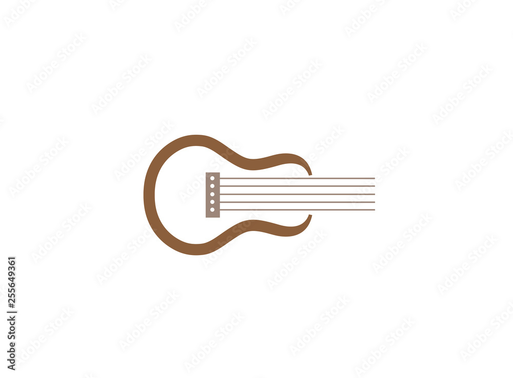 Fototapeta premium Classical guitar symbol for logo design illustration
