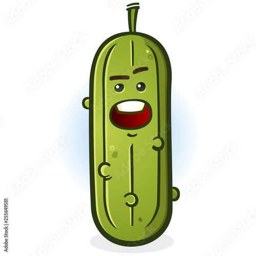 A Perplexed Pickle Cartoon Character Giving a Look of Confusion