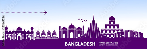 Bangladesh travel destination vector illustration.