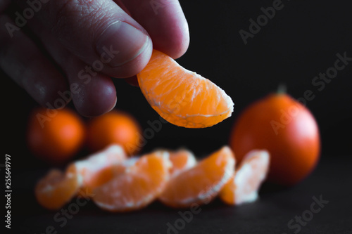 Mandarin (Tangerin) on a dark background