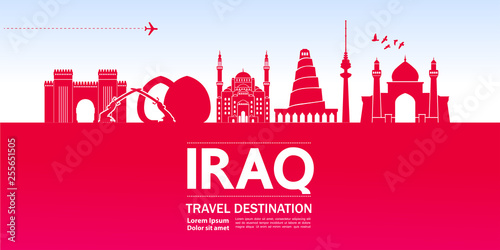 Iraq travel destination vector illustration.