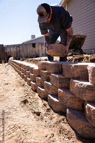 constructing a home yard wall