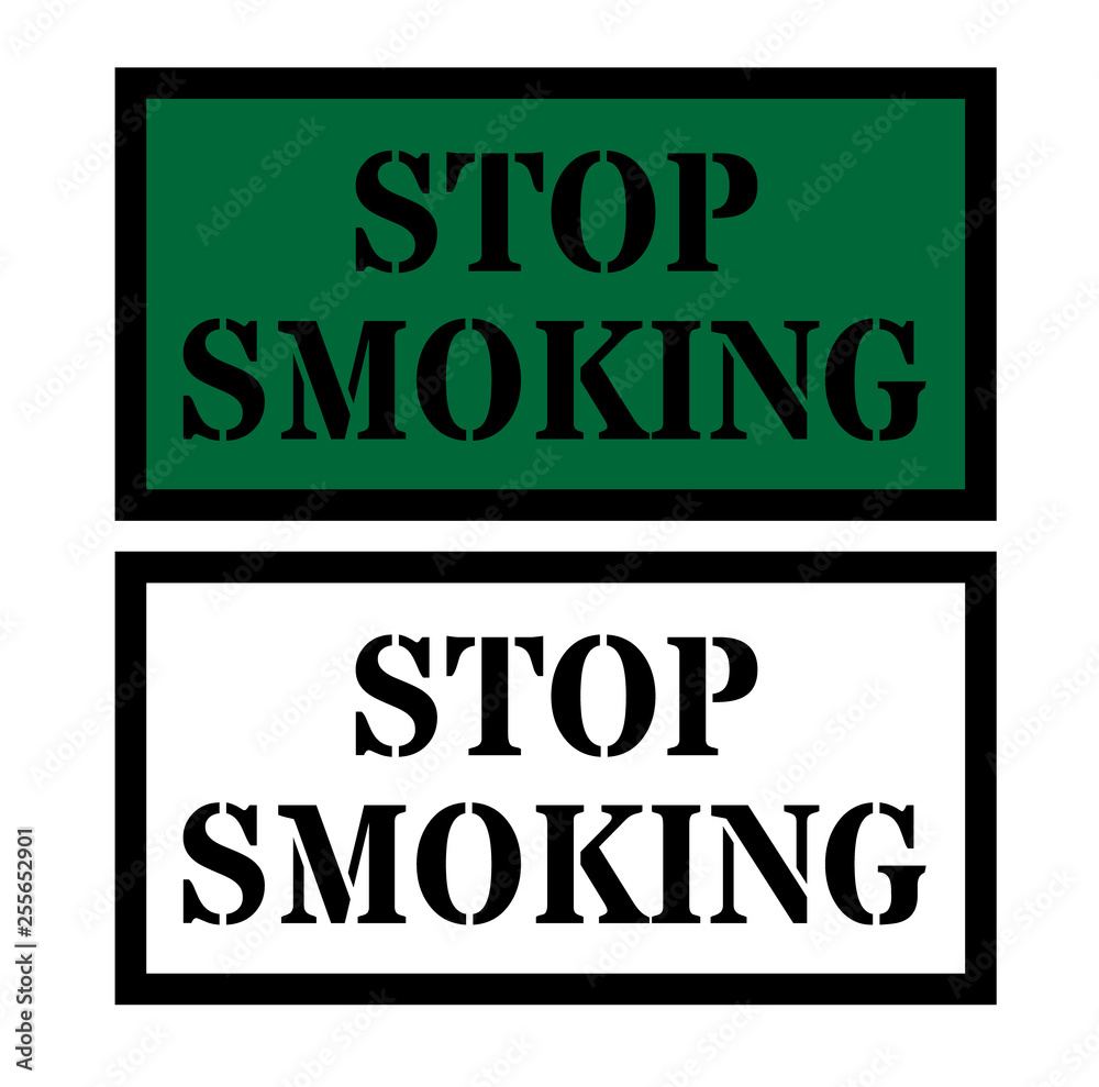 Stop Smoking sign on white Stop Smoking sign on white