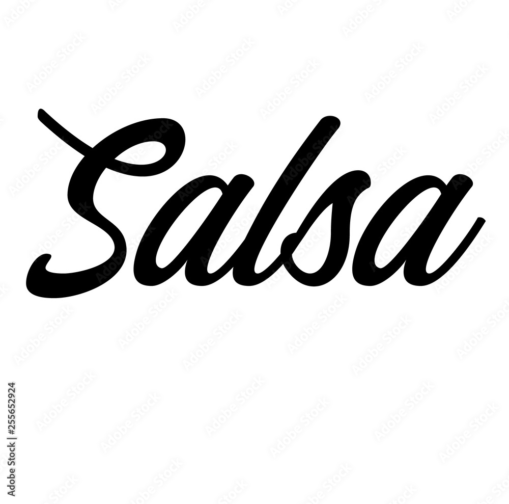 salsa label on white