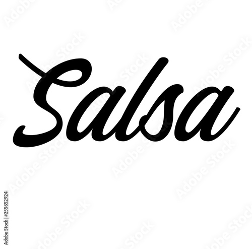 salsa label on white