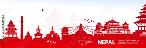 NEPAL travel destination vector illustration.
