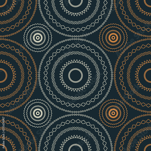 Vibrant circular large scale seamless pattern