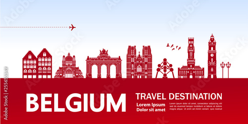 Belgium travel destination vector illustration.