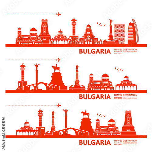 Bulgaria travel destination vector illustration.