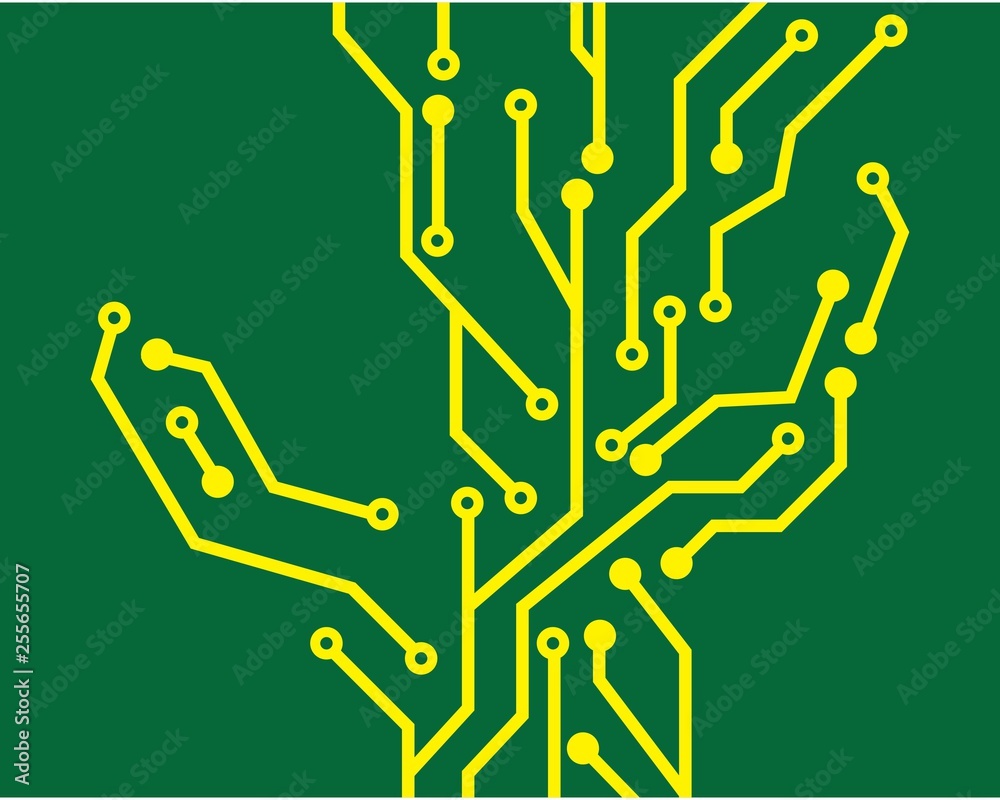 circuit board line background concept design illustration