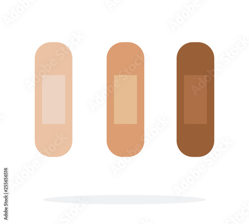 Plaster for wounds vector flat material design isolated object on white background.