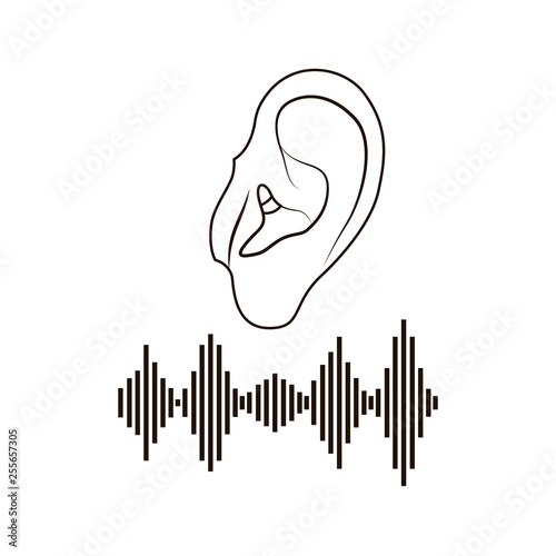 ear with sound wave avatar character