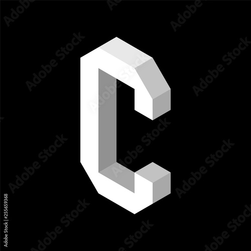 3d Letter C logo icon desig...