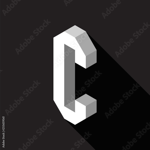 3d Letter C logo icon desig...
