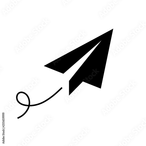 Paper plane icon. Vector il...
