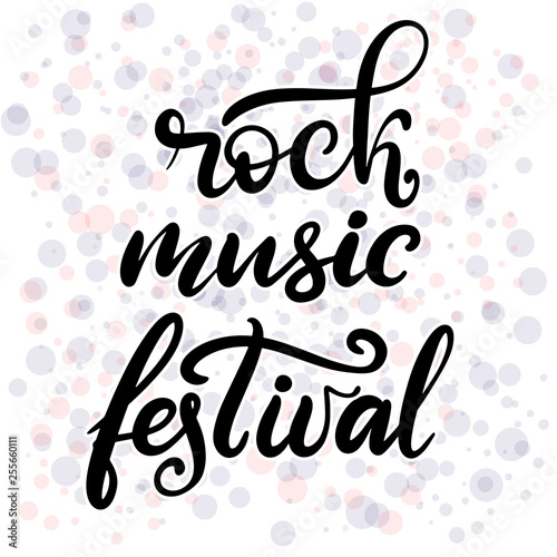Music festival lettering vector illustration