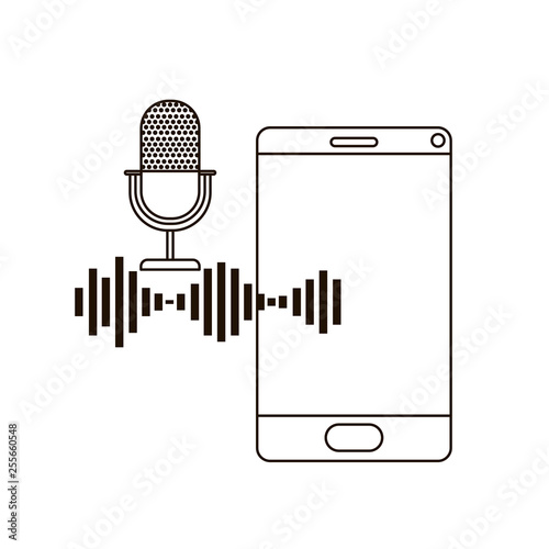 smartphone with voice assistant icon