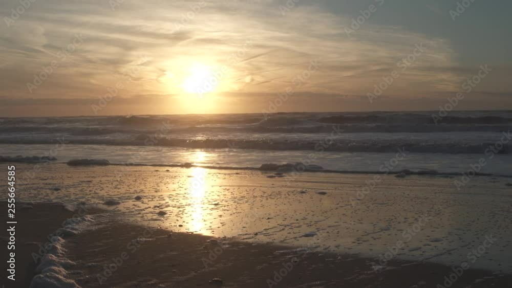 Sunset at the beach in Holland Sunset at the beach in Holland