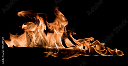 Fire and flame texture isolated on black background © Антон Фрунзе
